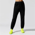 Hot selling High Waist Pants Custom Logo Black Joggers Unisex For Womens